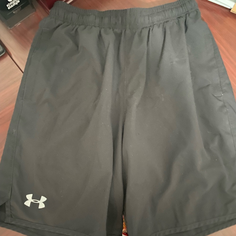 Small black under armor mens shorts